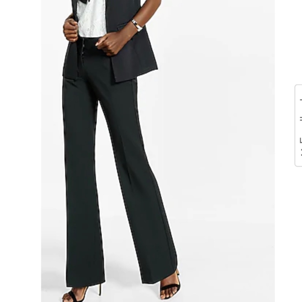 EXPRESS EDITOR MID RISE PANTS WIDE LEG